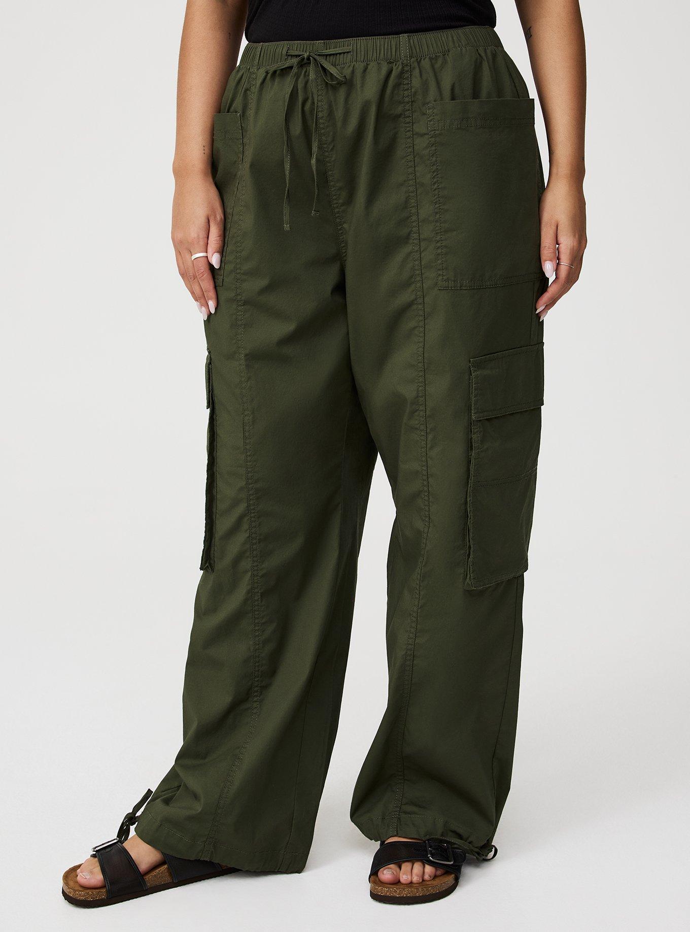 High-Rise Poplin Parachute Pant