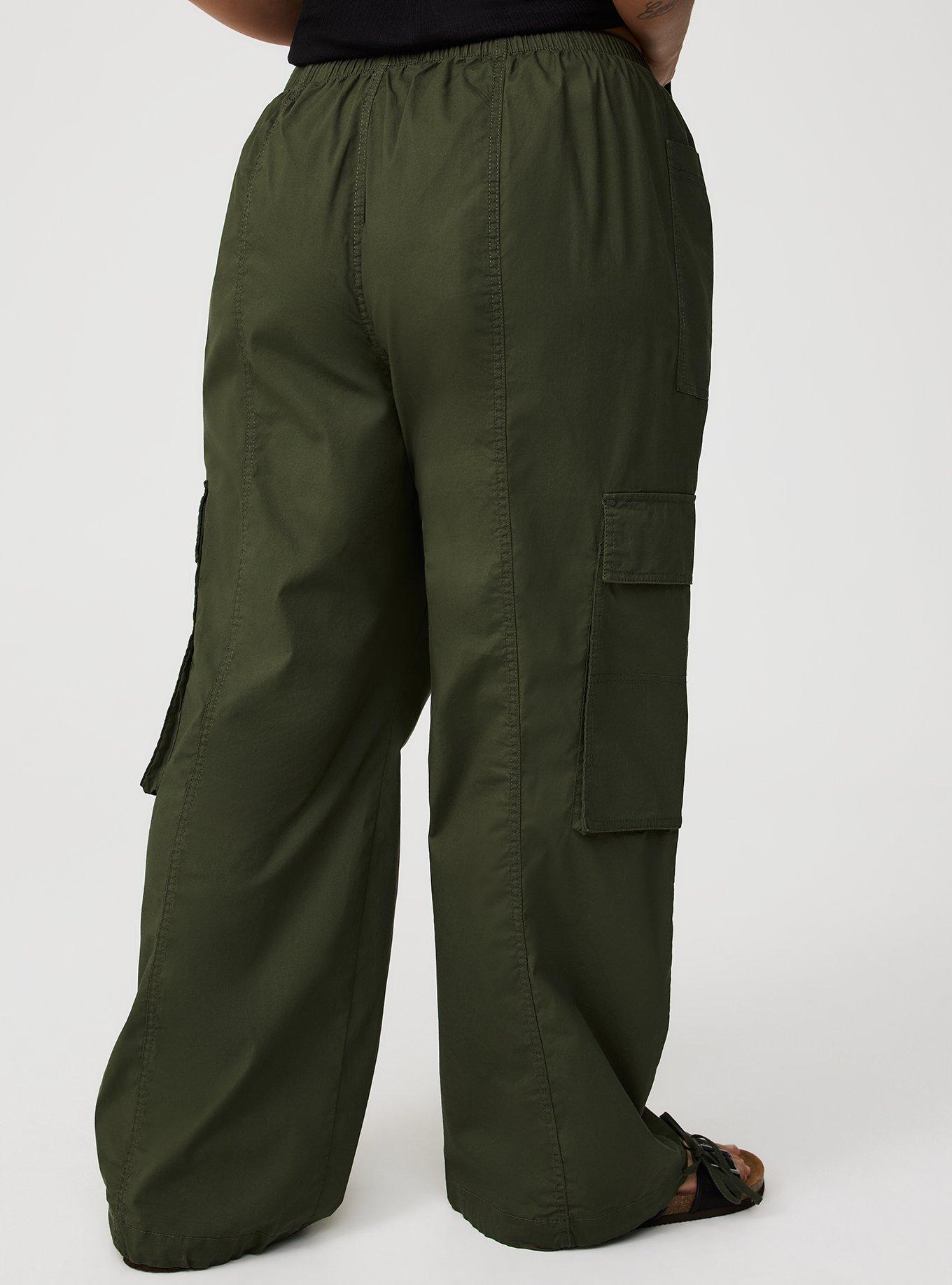 High-Rise Poplin Parachute Pant