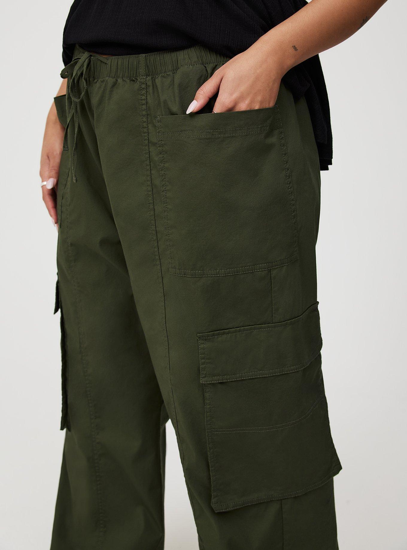 High-Rise Poplin Parachute Pant