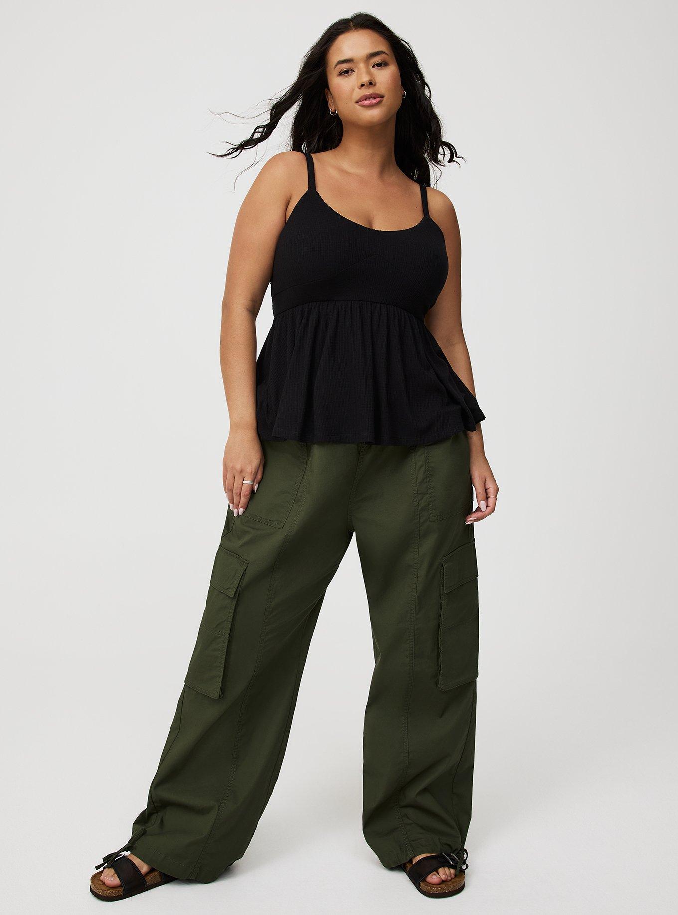 High-Rise Poplin Parachute Pant