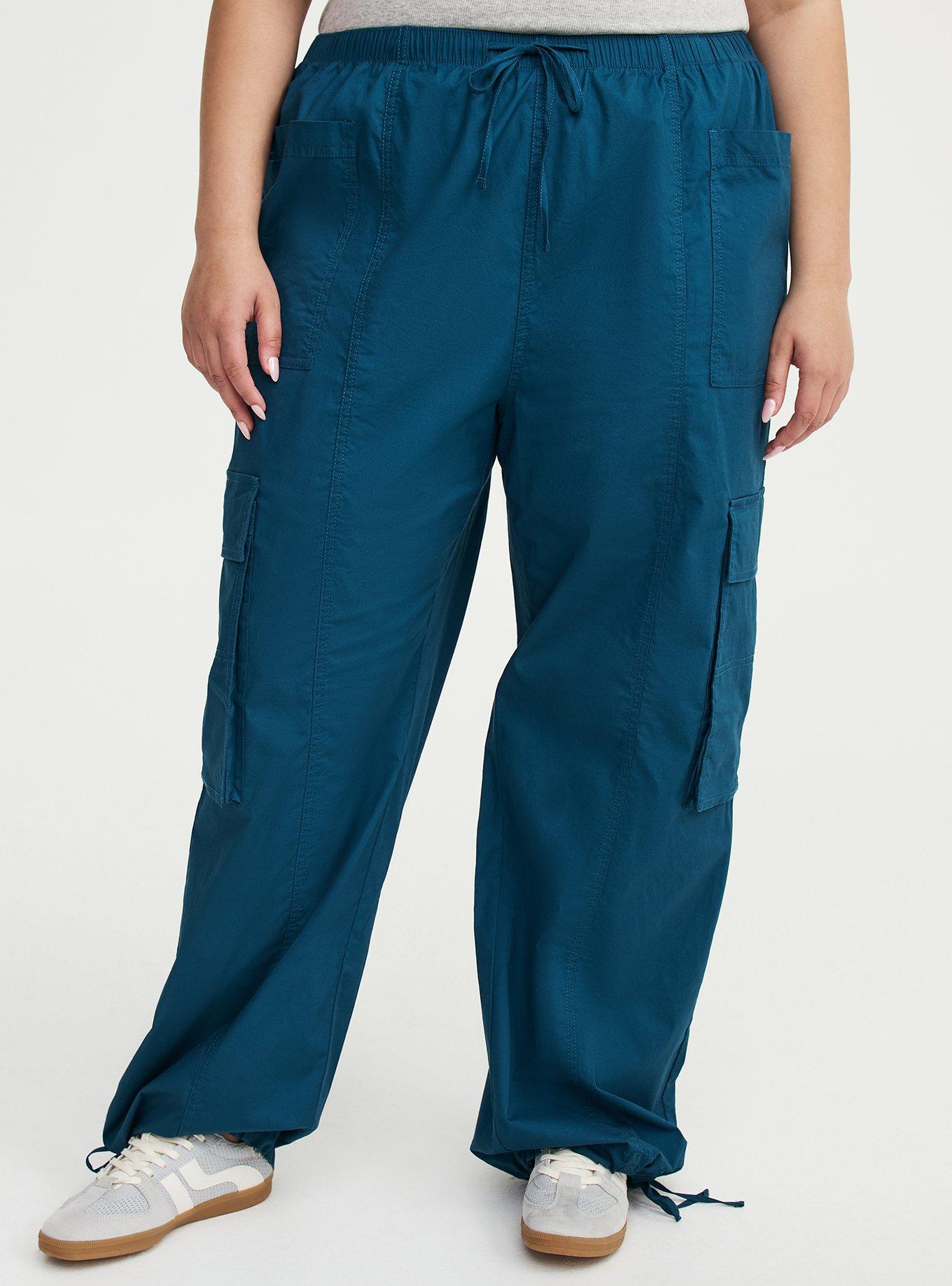 High-Rise Poplin Parachute Pant, LEGION BLUE, alternate