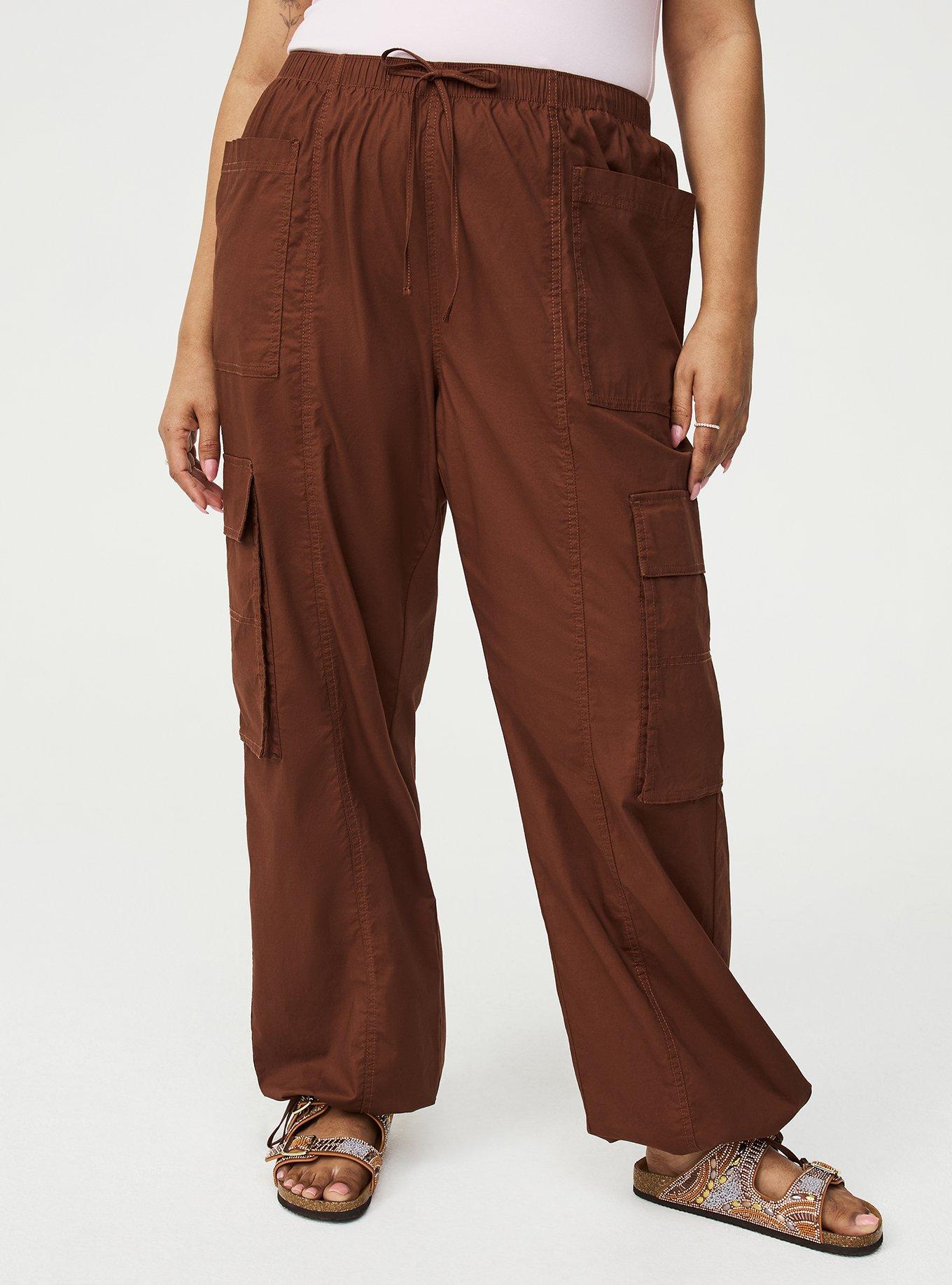 High-Rise Poplin Parachute Pant, CAPPUCCINO, alternate