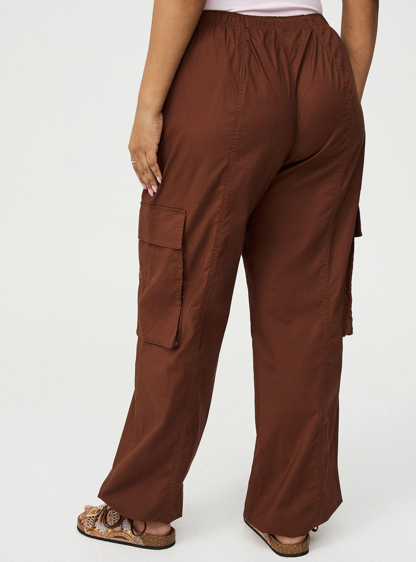 High-Rise Poplin Parachute Pant, CAPPUCCINO, alternate