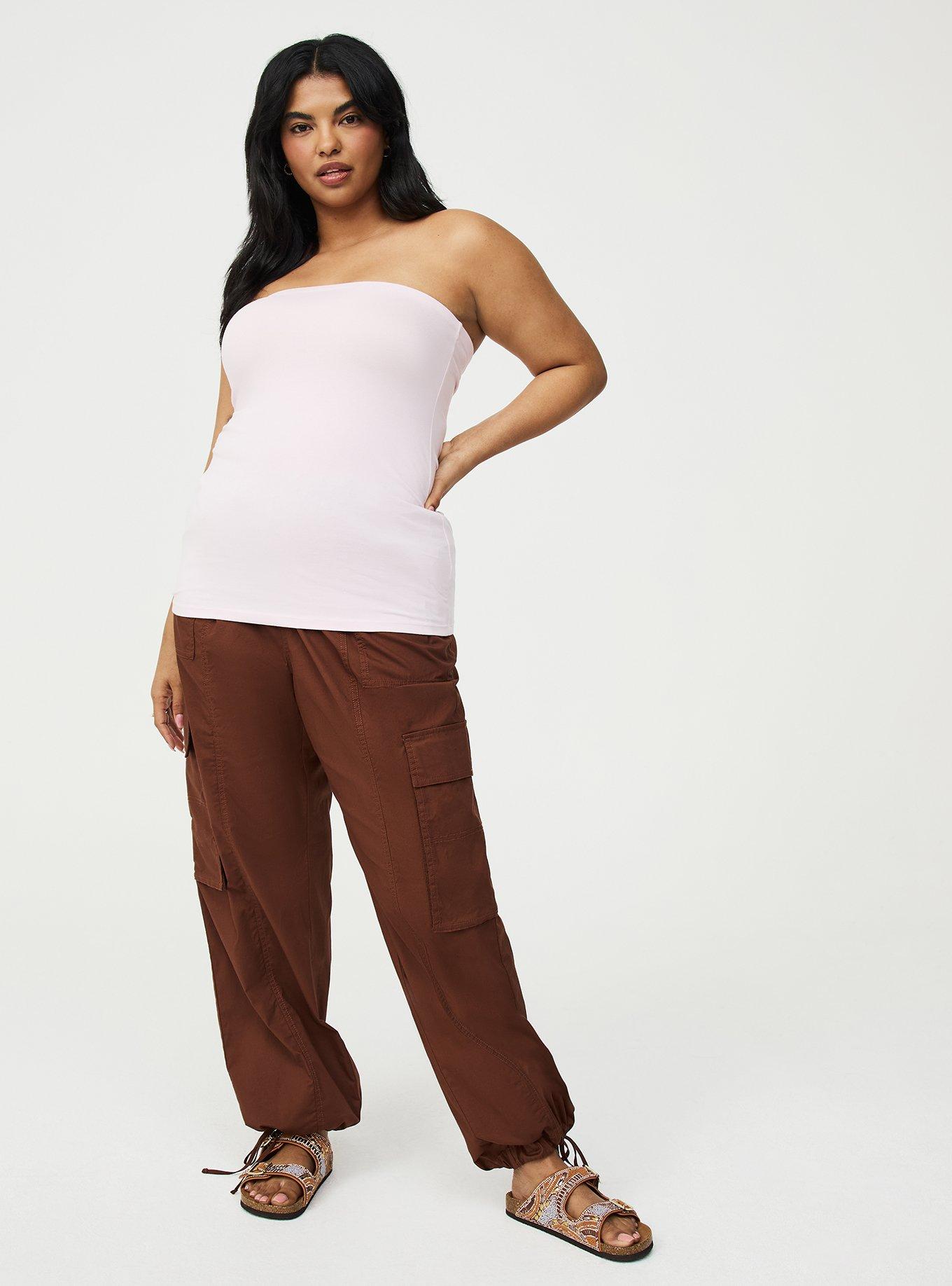 High-Rise Poplin Parachute Pant, CAPPUCCINO, alternate
