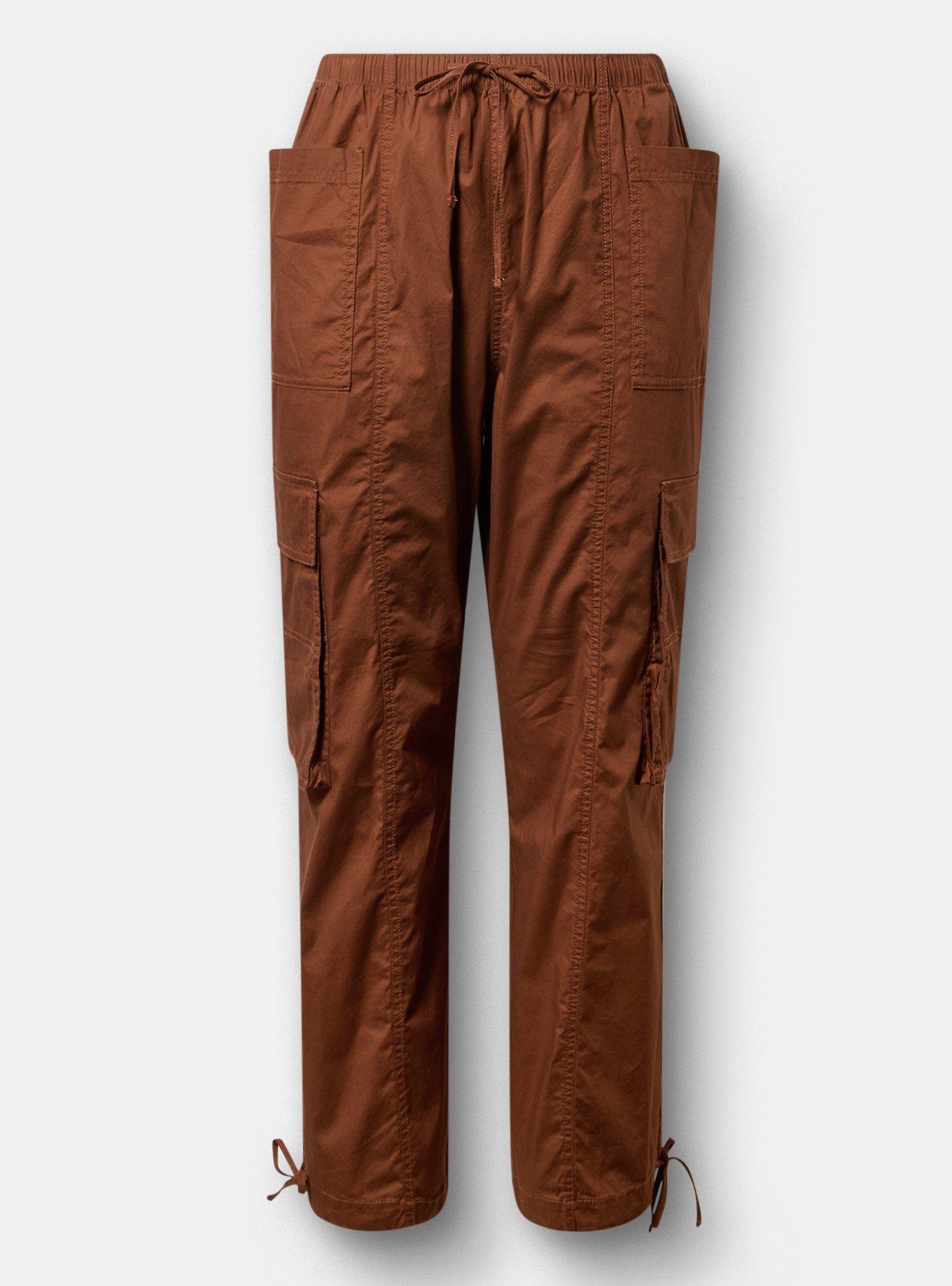 High-Rise Poplin Parachute Pant, CAPPUCCINO, hi-res