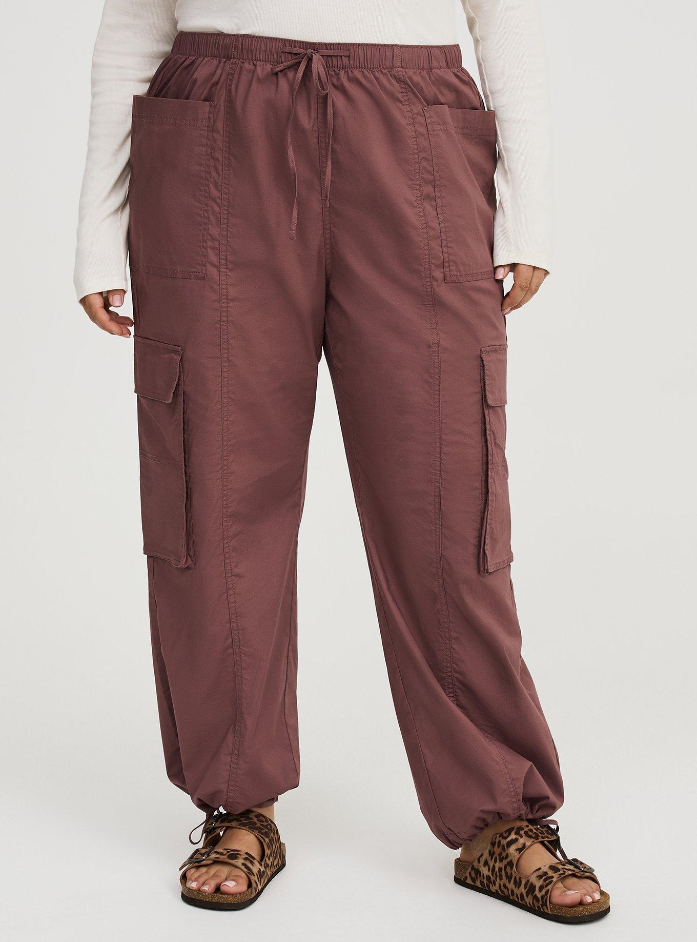 High-Rise Poplin Parachute Pant, ROSE TAUPE, alternate