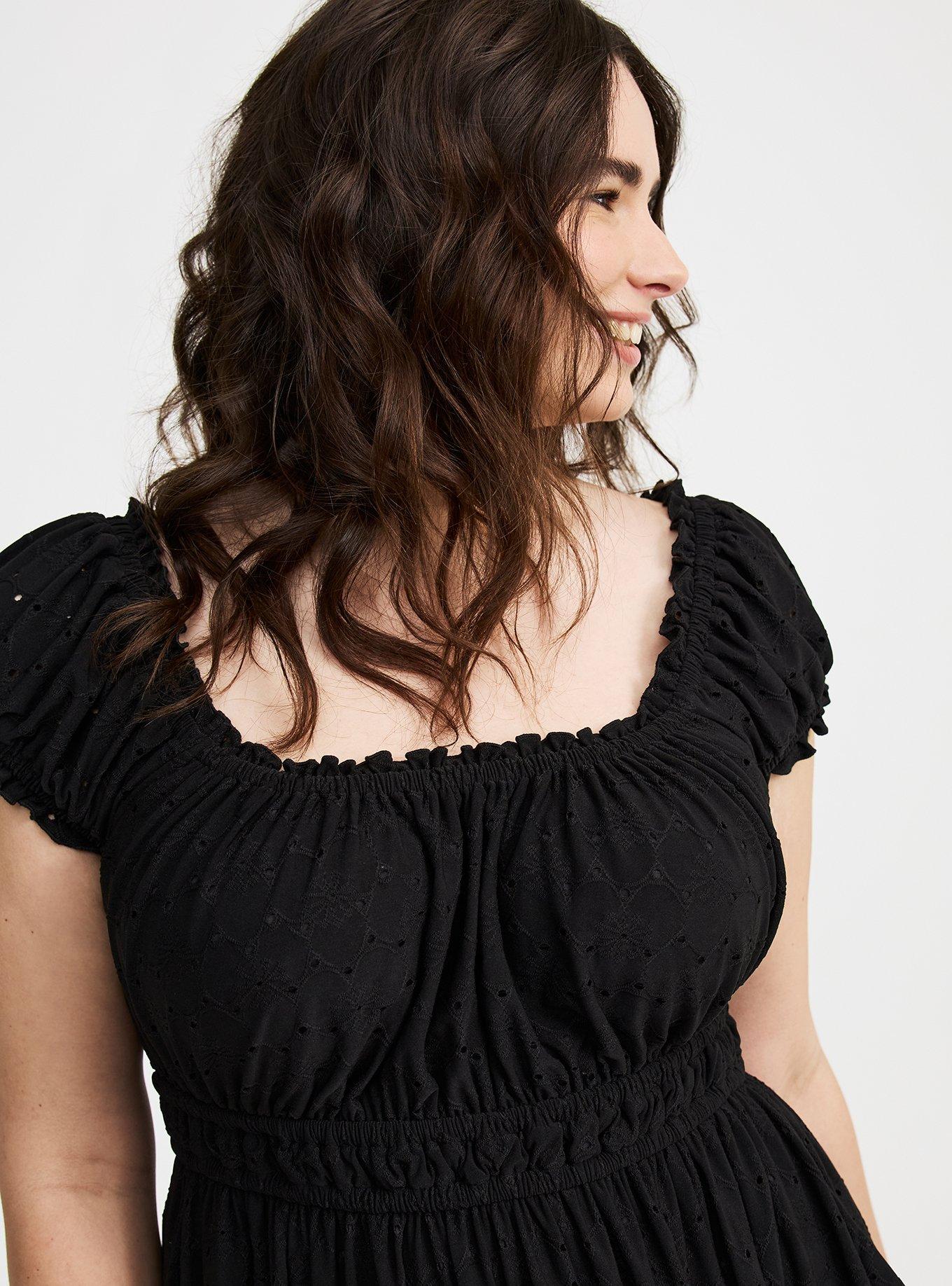 Mini Knit Eyelet Dress