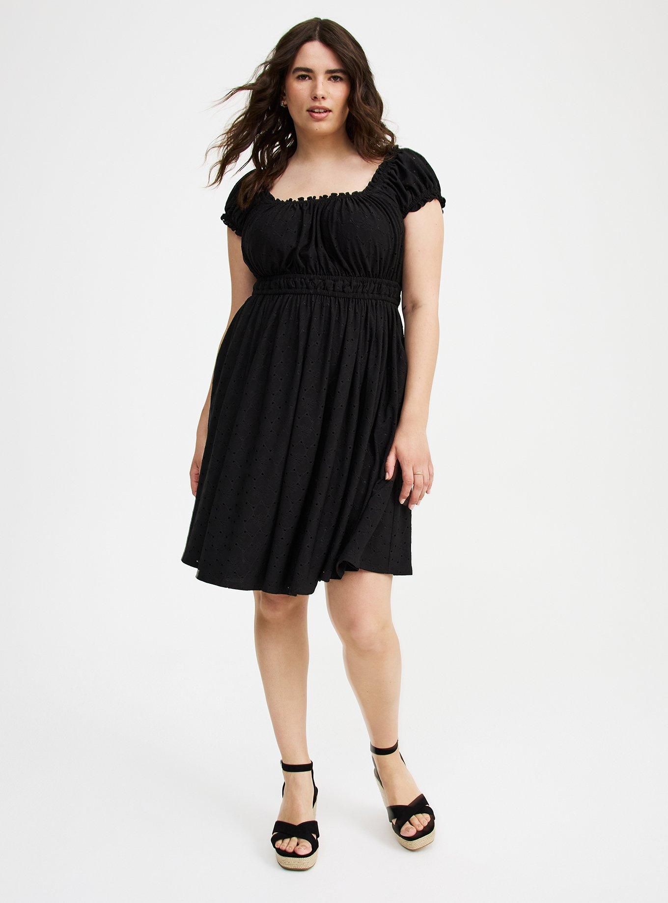 Mini Knit Eyelet Dress