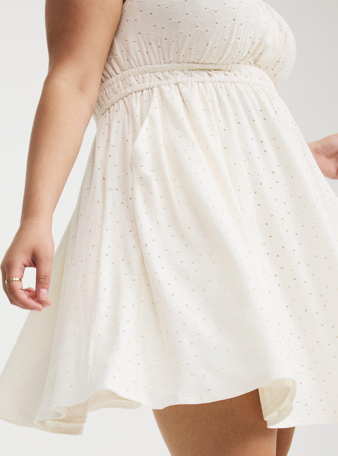 Mini Knit Eyelet Dress