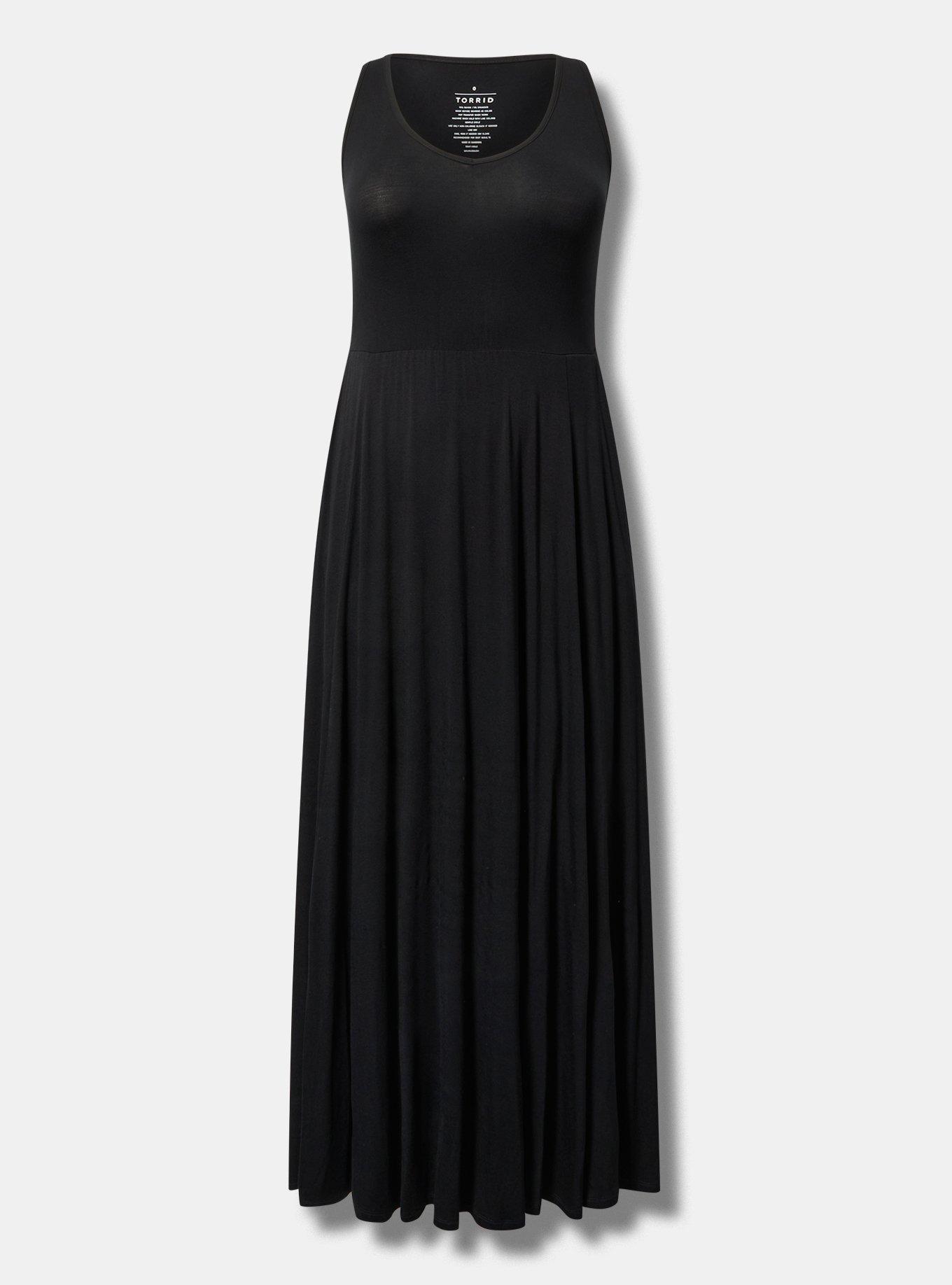 princess polly baby blue dress sleeveless cotton jersey maxi dress - Black