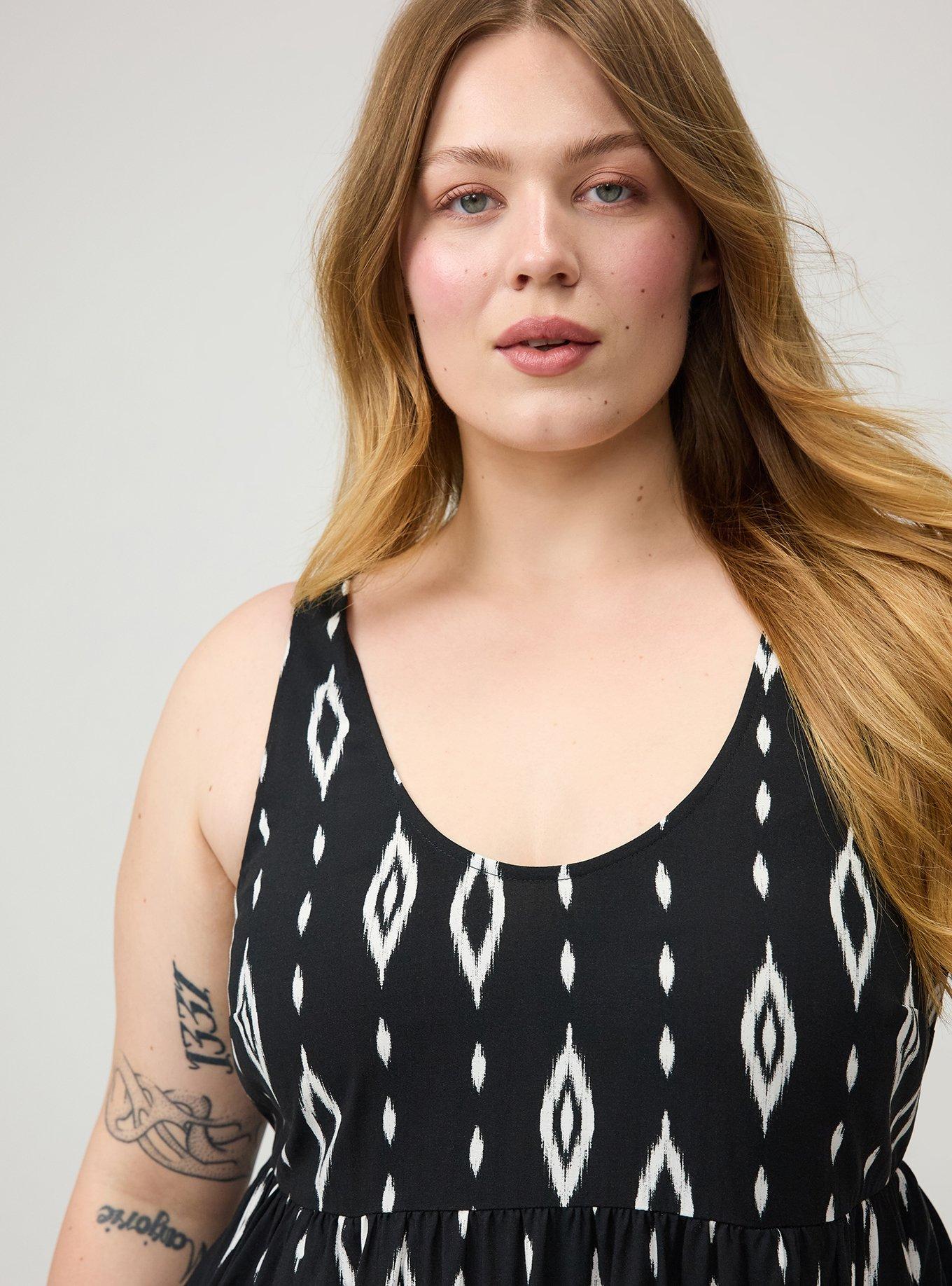 Tiered Tank Mini Dress, DIAMOND CURTAIN BLACK, alternate