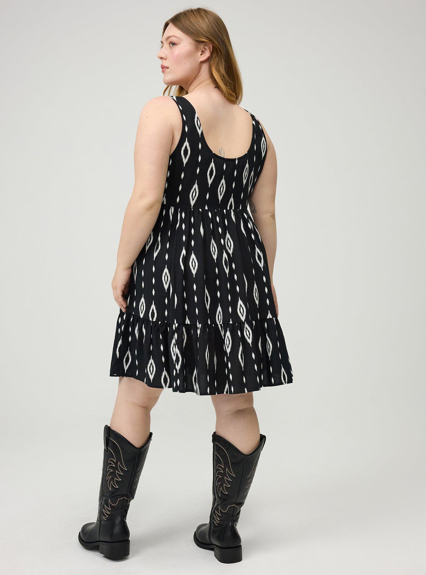 Tiered Tank Mini Dress, DIAMOND CURTAIN BLACK, alternate