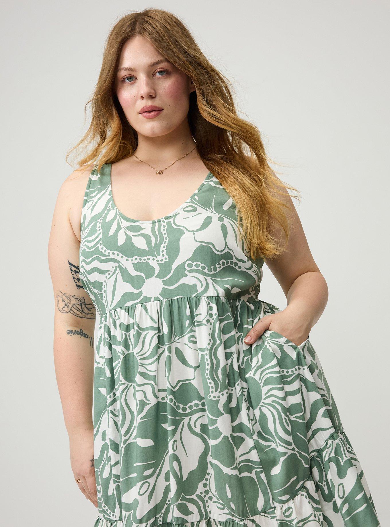 Tiered Tank Mini Dress, SUNNY TROPICAL GREEN, alternate