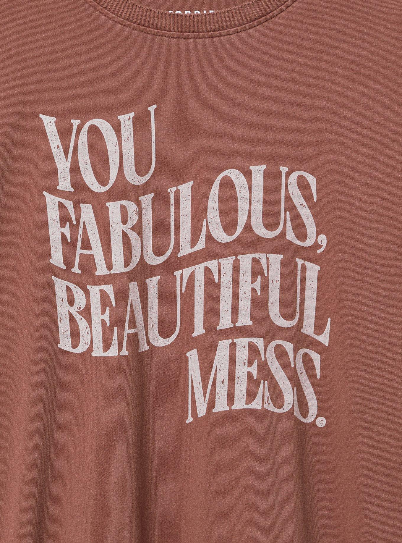 Fabulous Mess Relaxed Heritage Jersey Raw Edge Tee