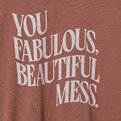 Plus Size Fabulous Mess Relaxed Heritage Jersey Raw Edge Tee, ROSE TAUPE, swatch
