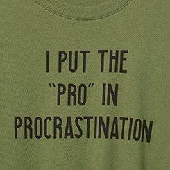 Plus Size Procrastination Relaxed Heritage Jersey Crew Tee, OLIVINE, swatch