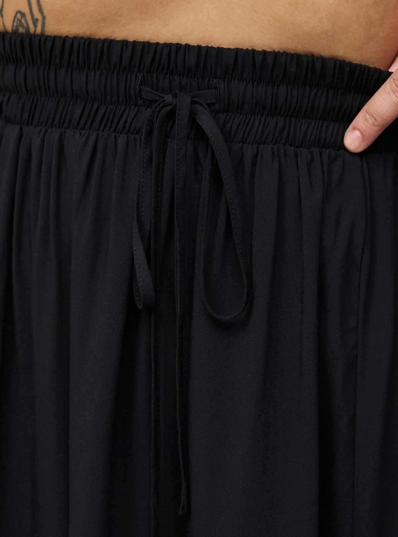 Tiered Maxi Skirt, DEEP BLACK, alternate