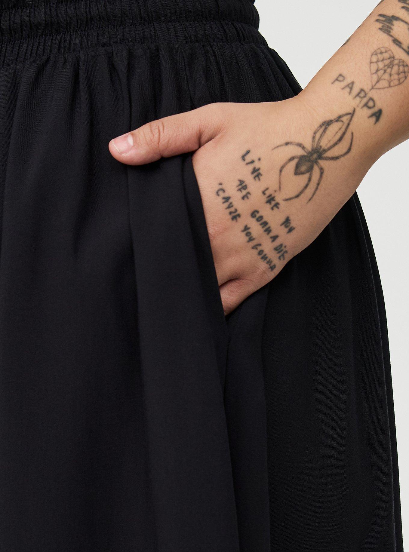 Tiered Maxi Skirt, DEEP BLACK, alternate