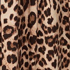 Tiered Challis Maxi Skirt, FIFTIES LEOPARD BEIGE, swatch