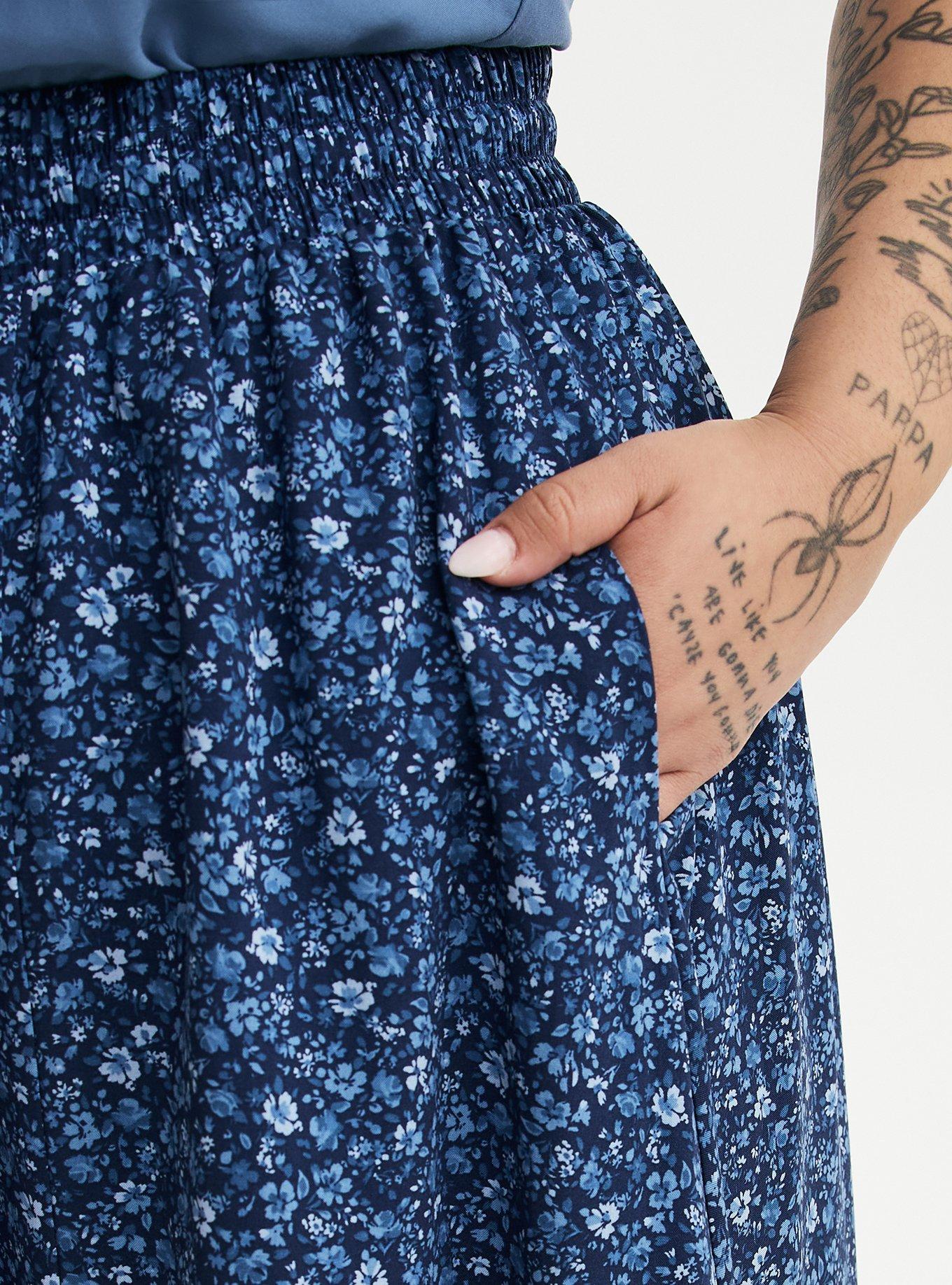 Tiered Maxi Skirt, LOVELY DITSY FLORAL BLUE, alternate