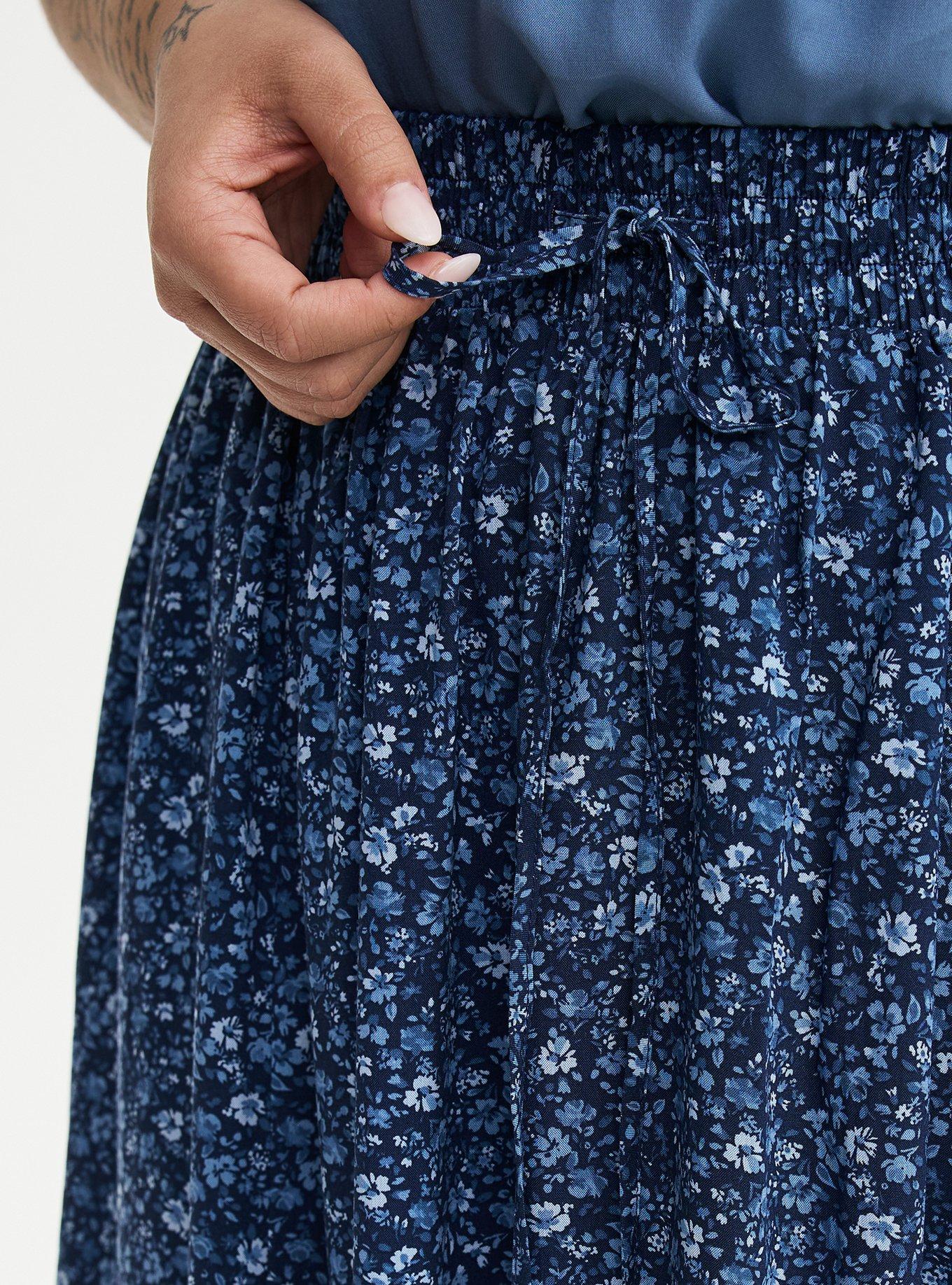 Tiered Maxi Skirt, LOVELY DITSY FLORAL BLUE, alternate