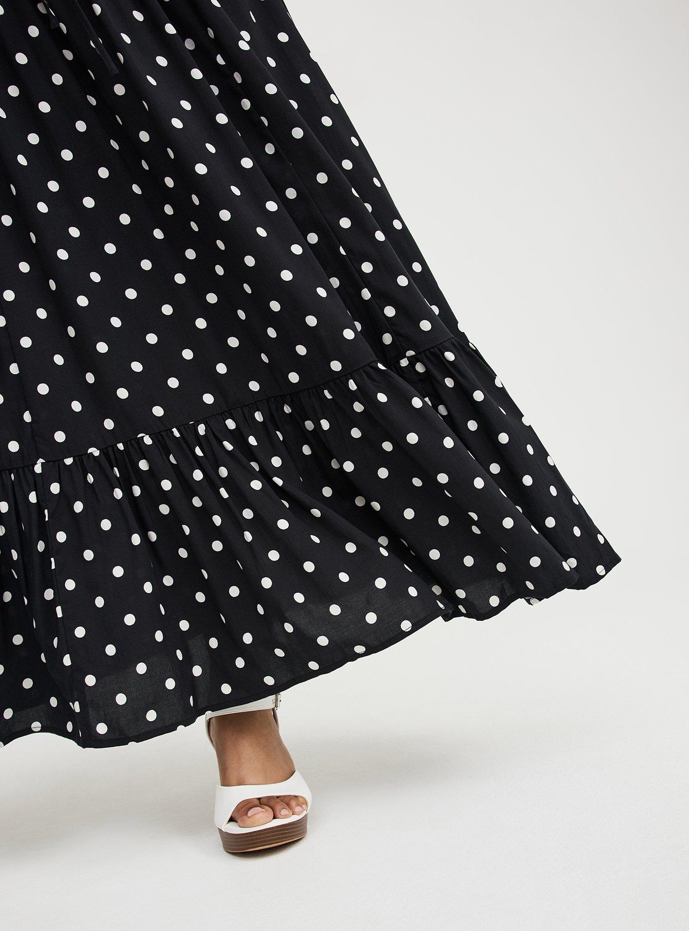 Tiered Maxi Skirt, COMMIT DOT BLACK, alternate