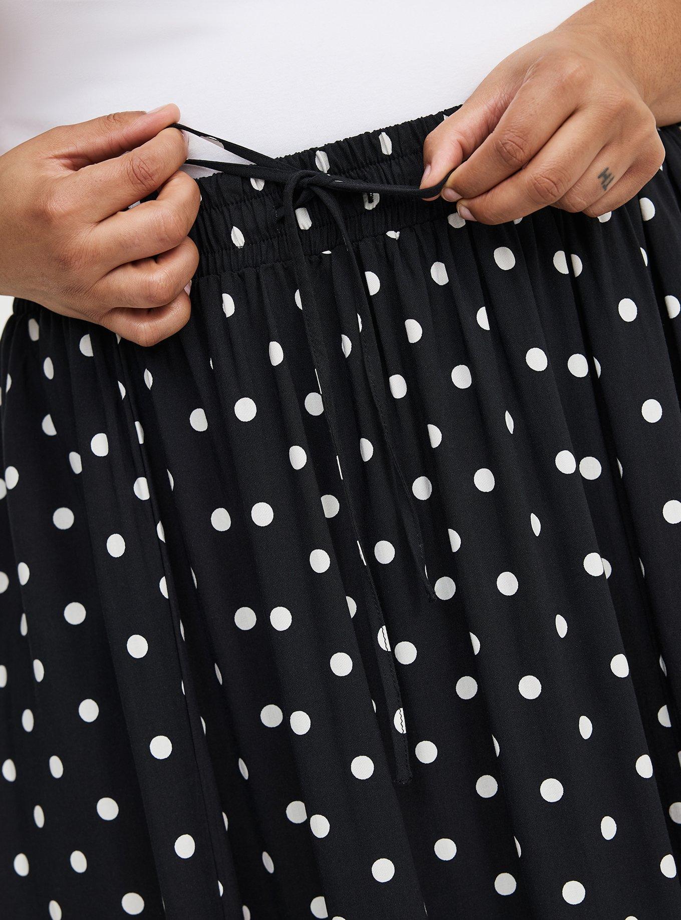 Tiered Maxi Skirt, COMMIT DOT BLACK, alternate