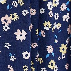 Tiered Challis Maxi Skirt, TONIGHT FLORAL NAVY, swatch