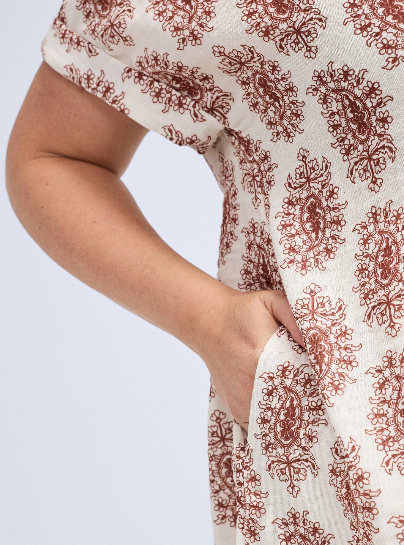 Belle Isle Popover Dolman Maxi Dress, FRIDA PAISLEY RED, alternate