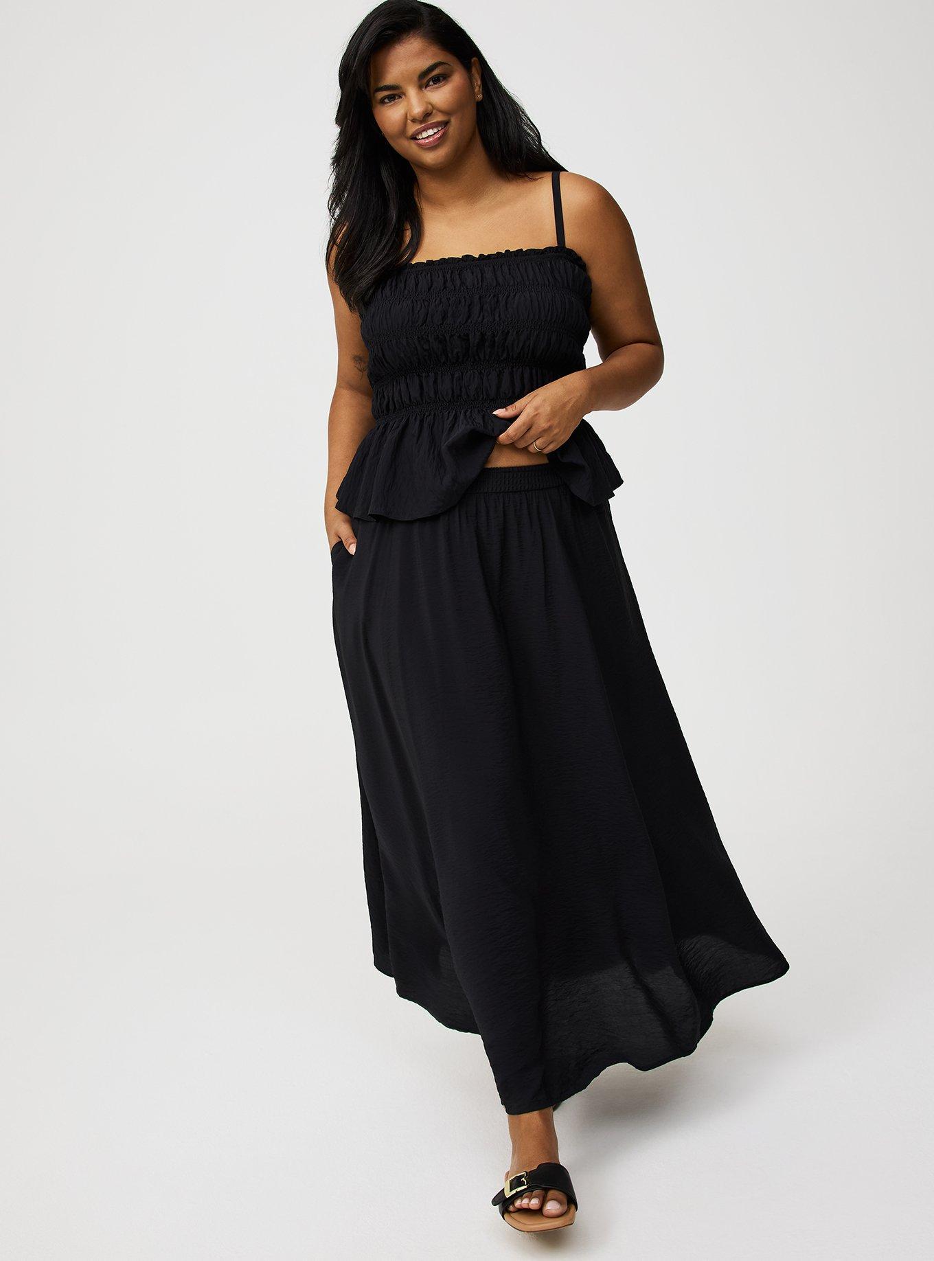 Tea Length Shirred Skirt