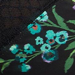 Plus Size Full-Coverage Unlined Bra, BABY FLORAL RICH BLACK, swatch