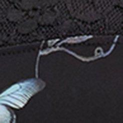 Full Coverage Unlined Lace Trim Bra, MONARCH SKULLS BLACK, swatch