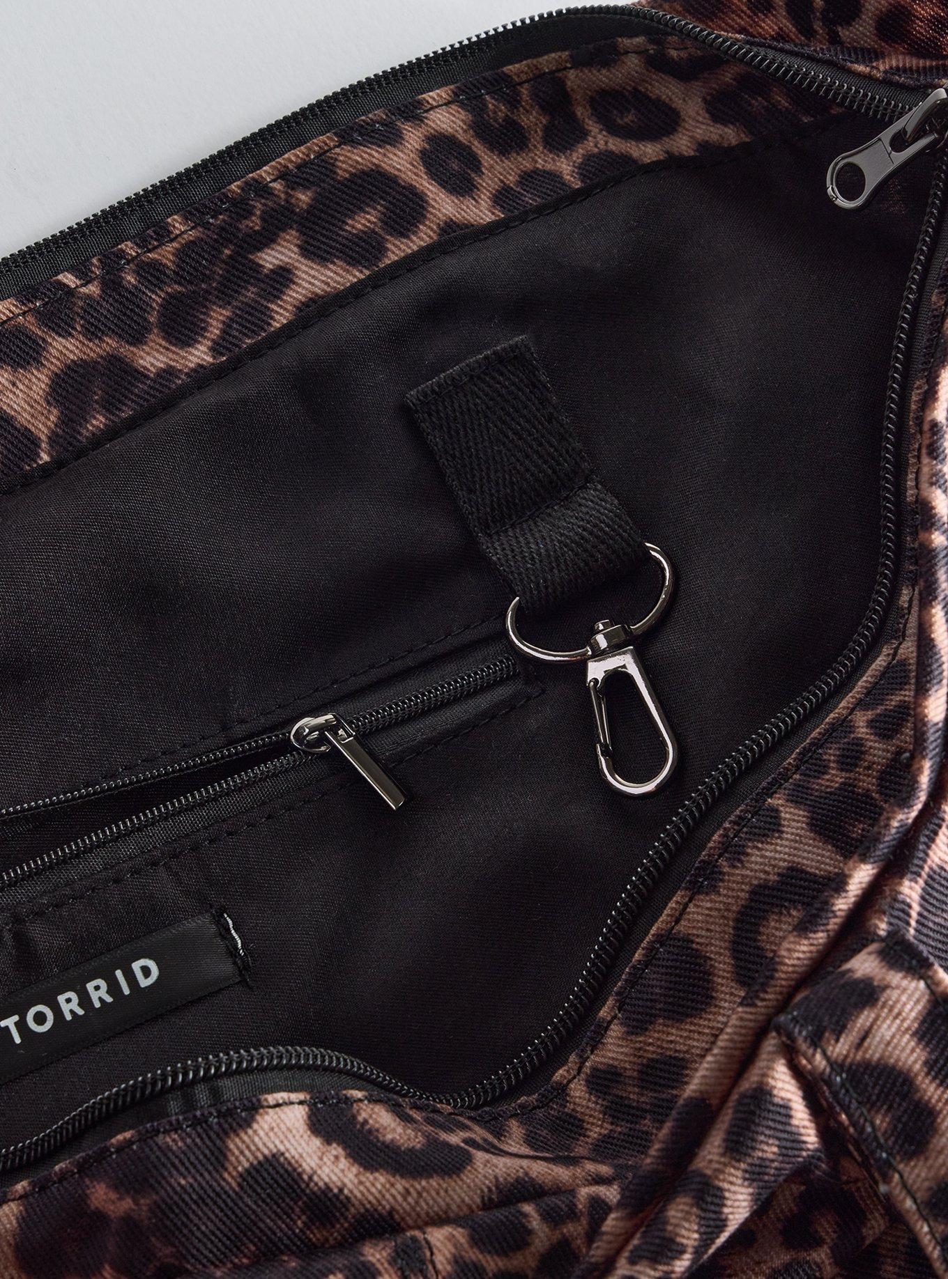 Plus Size Denim Tote Bag, LEOPARD, alternate