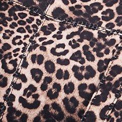 Plus Size Denim Tote Bag, LEOPARD, swatch