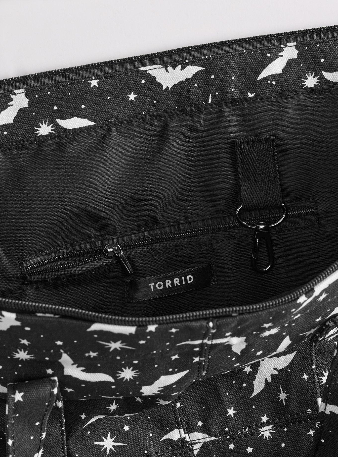 Denim Tote Bag, BATS DEEP BLACK, alternate