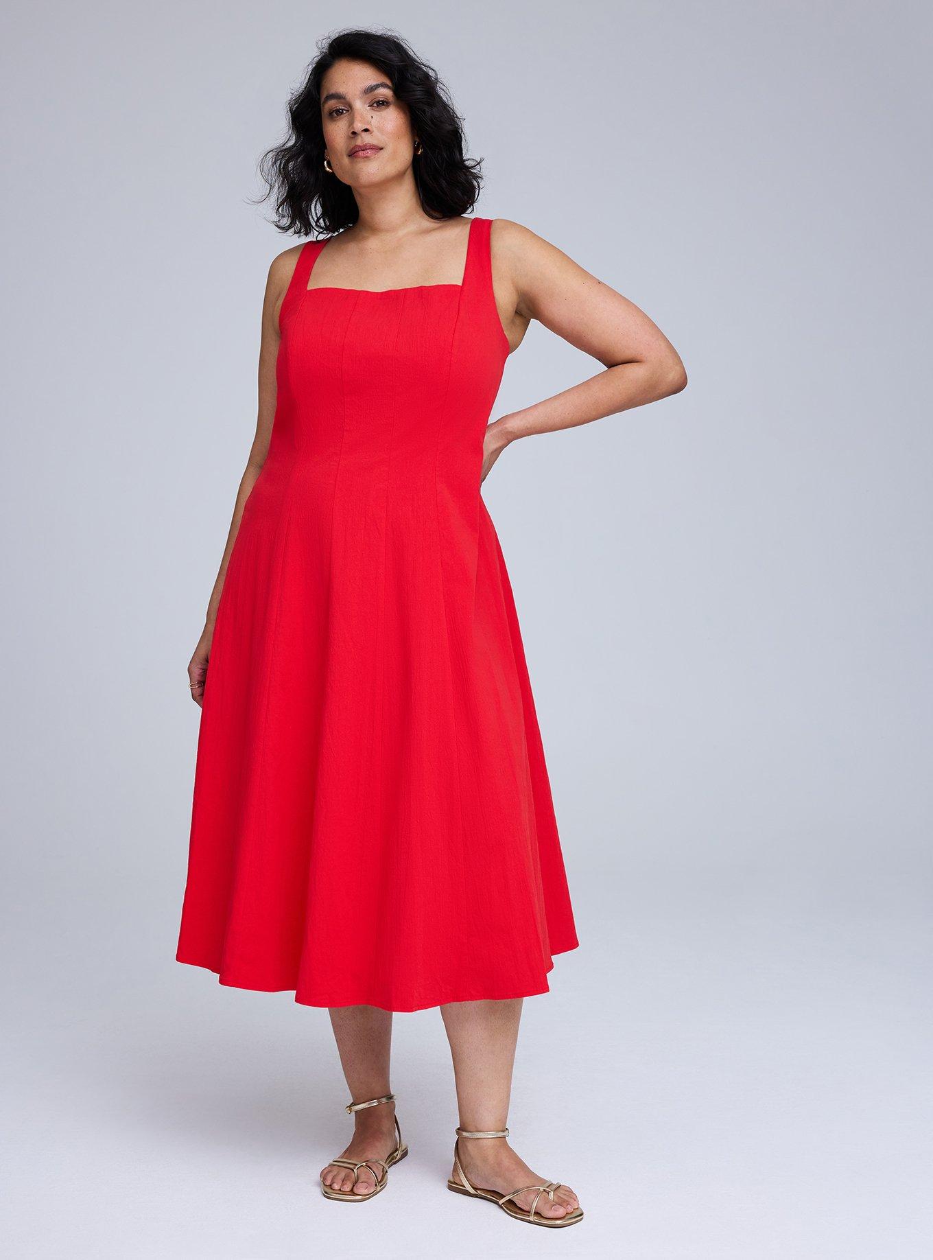 Belle Isle Fit & Flare Tea Length Dress