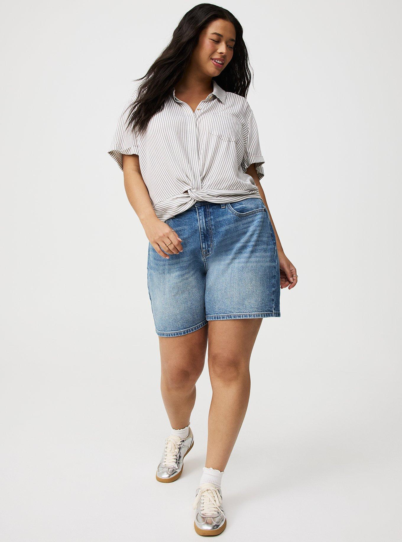 Crinkle Gauze Twist Front Shirt