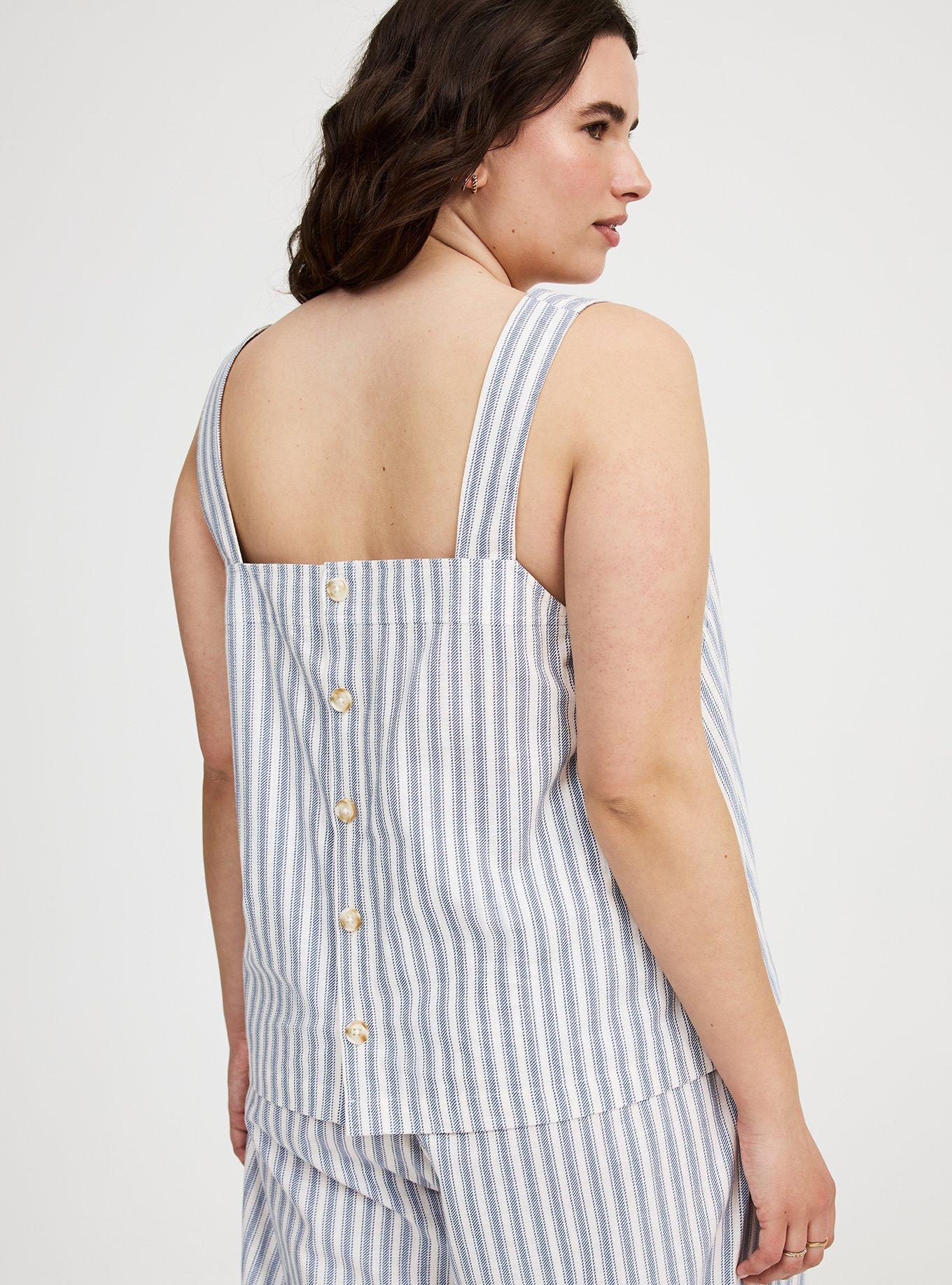 Beach Linen Crop Tank Top