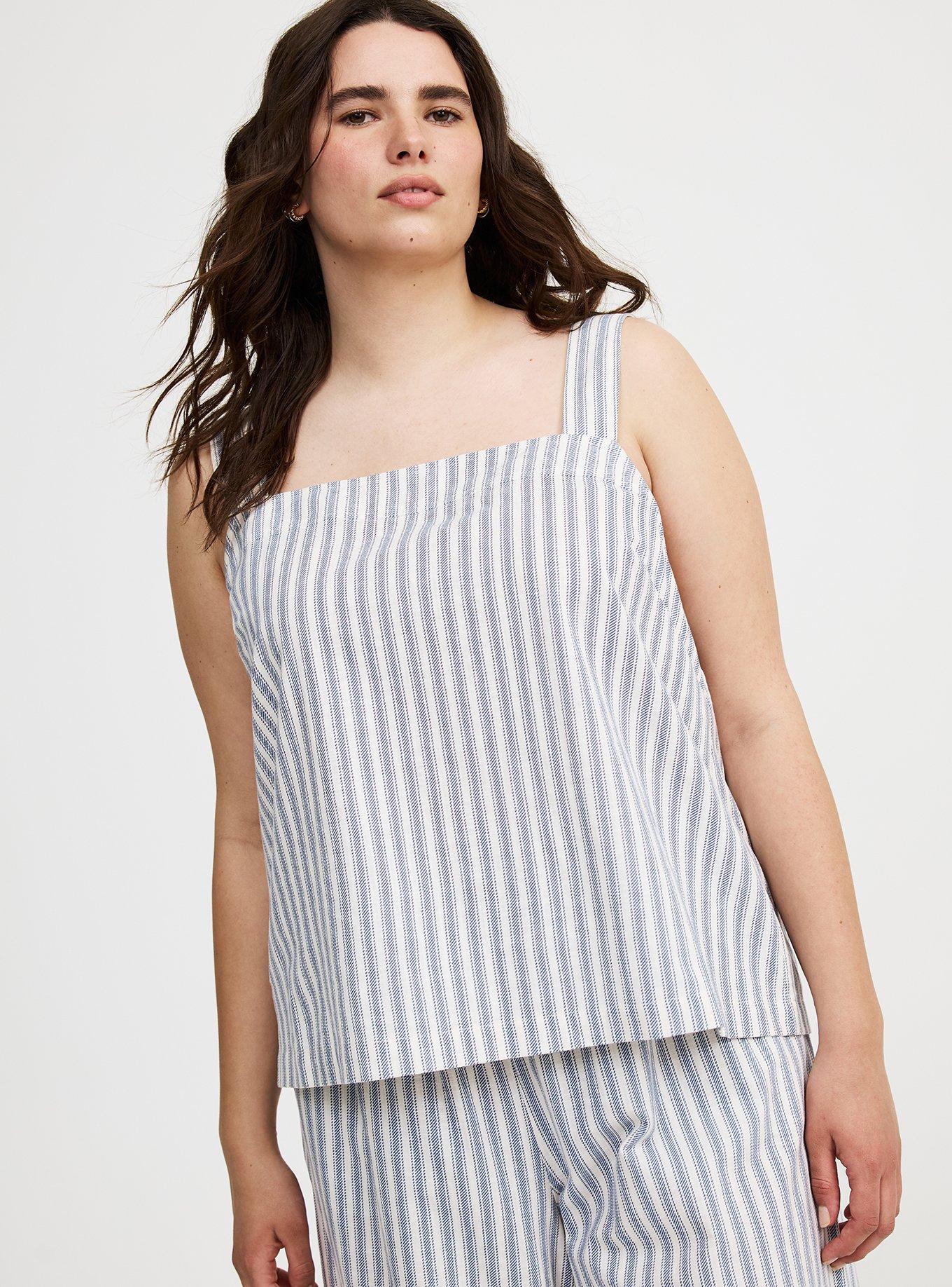 Beach Linen Crop Tank Top