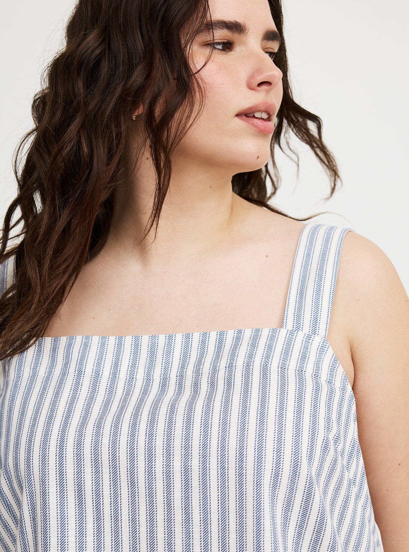 Beach Linen Crop Tank Top