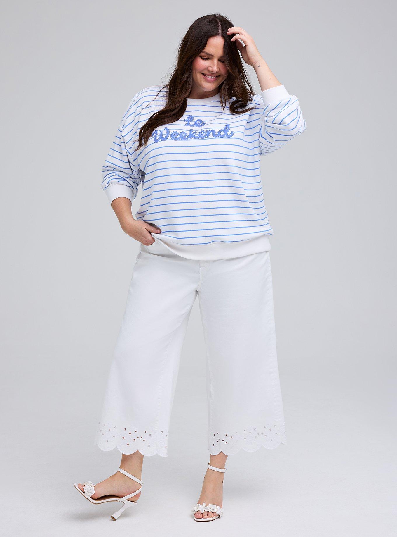 Belle Isle French Terry Pullover, LE WEEKEND WHITE, alternate
