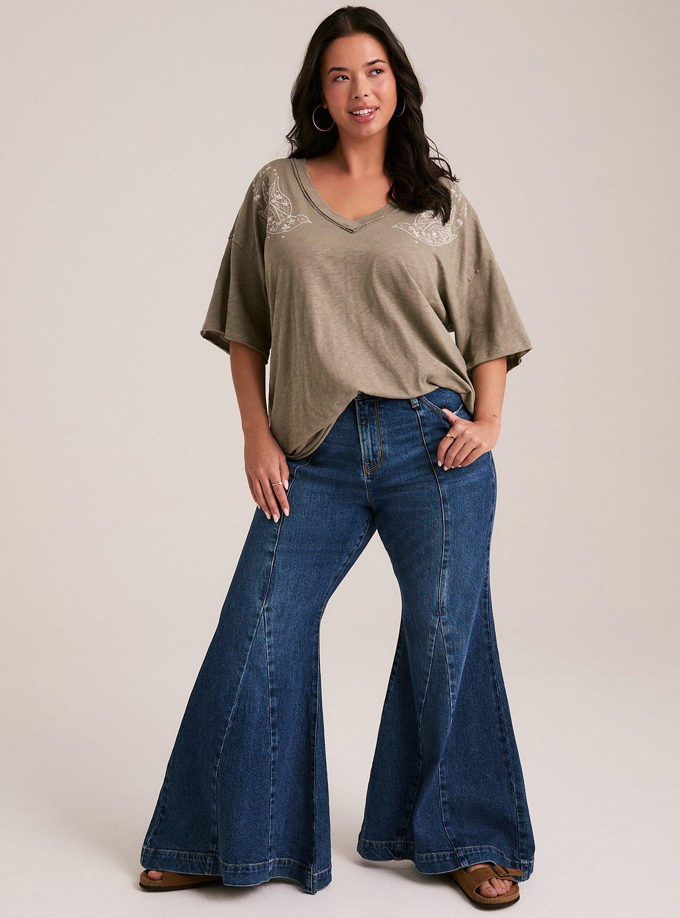 Festi Heritage Slub V-Neck Tee, FLYING DOVE VETIVER, alternate