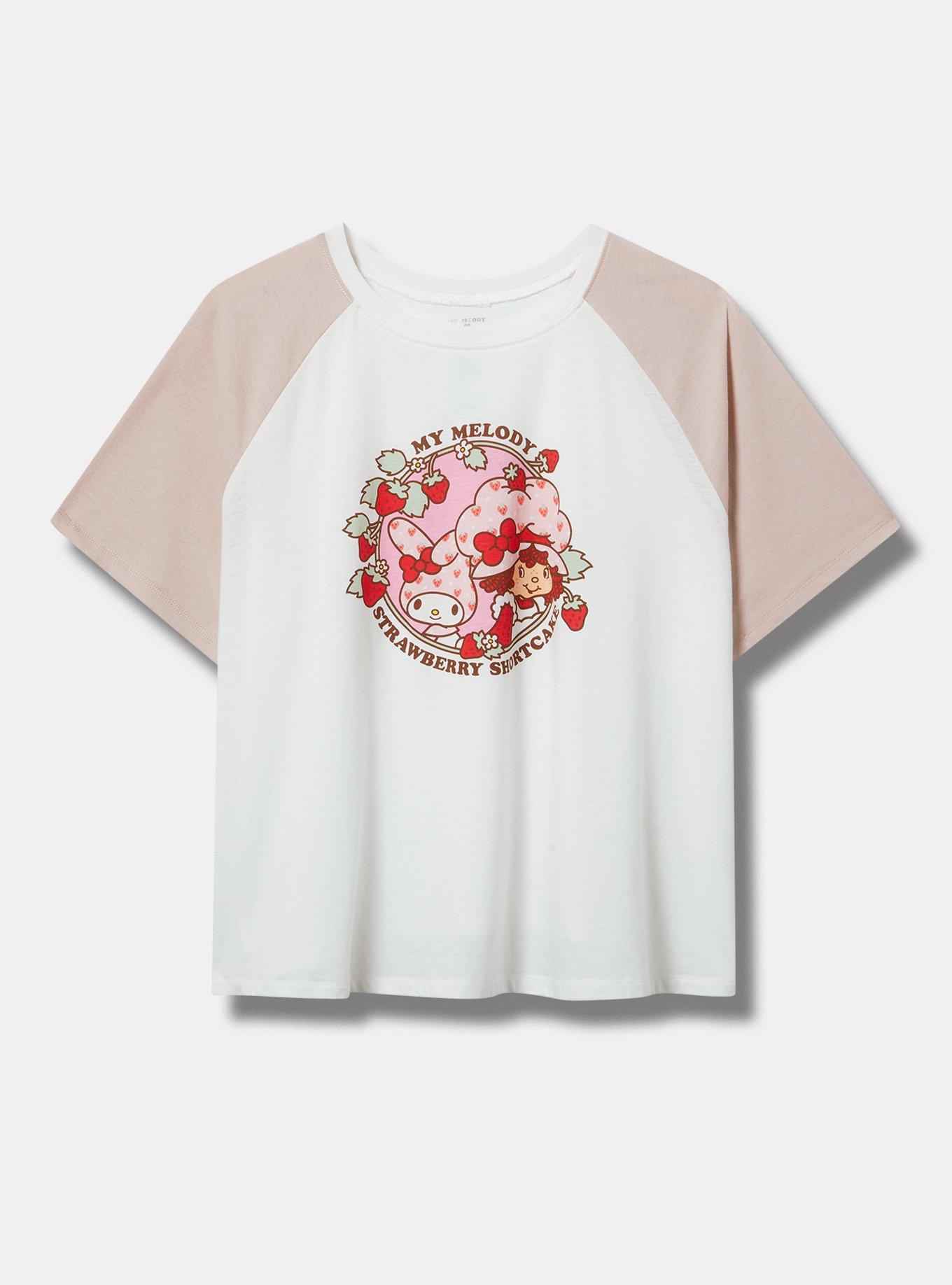 Strawberry Shortcake x My Melody Cotton Crop Raglan Tee