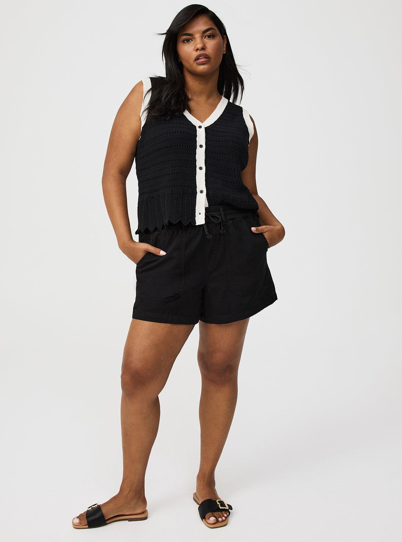 High-Rise Pull-On Lightweight Denim Short