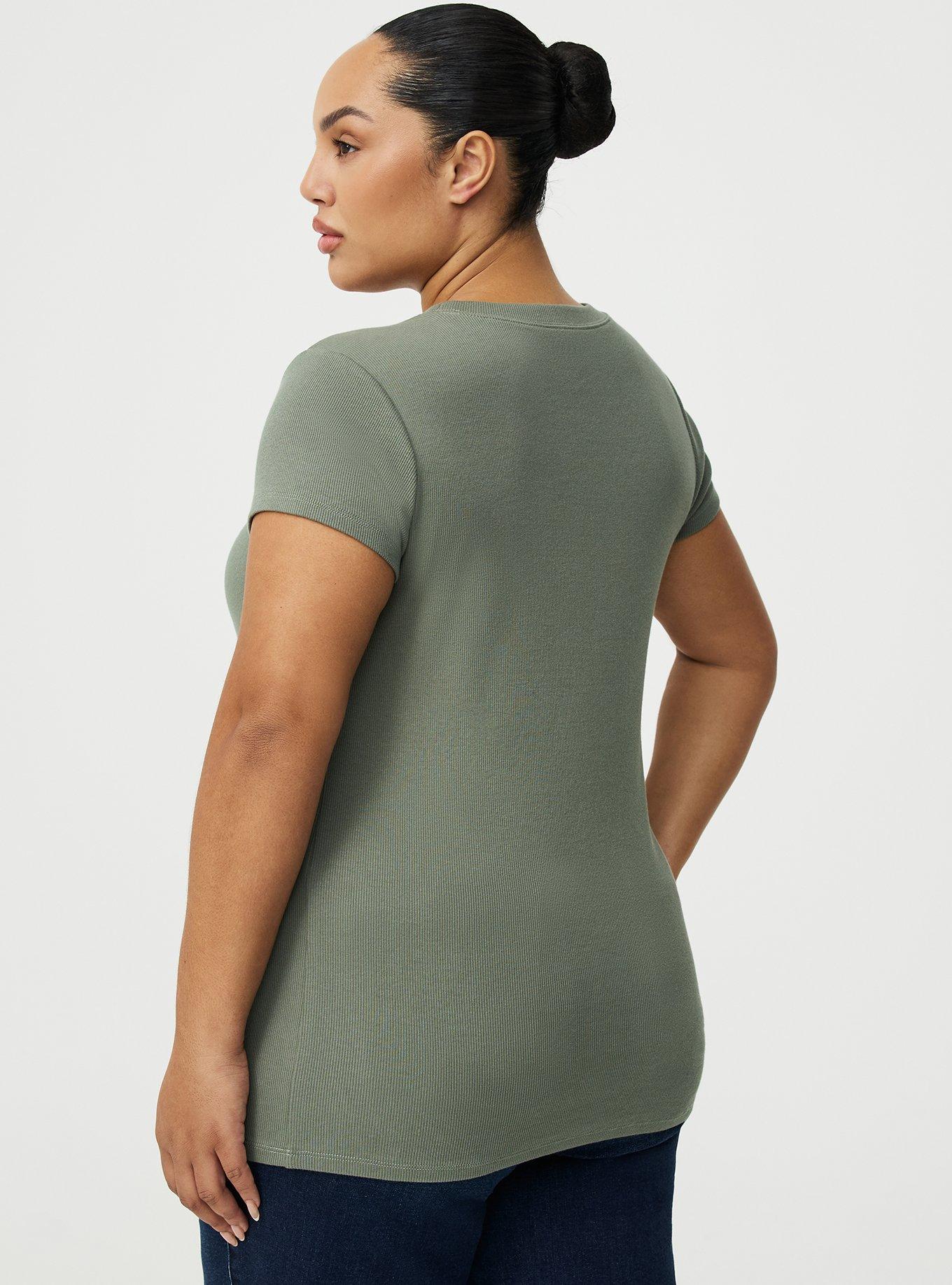 Heritage Rib Crew Tee, AGAVE GREEN, alternate