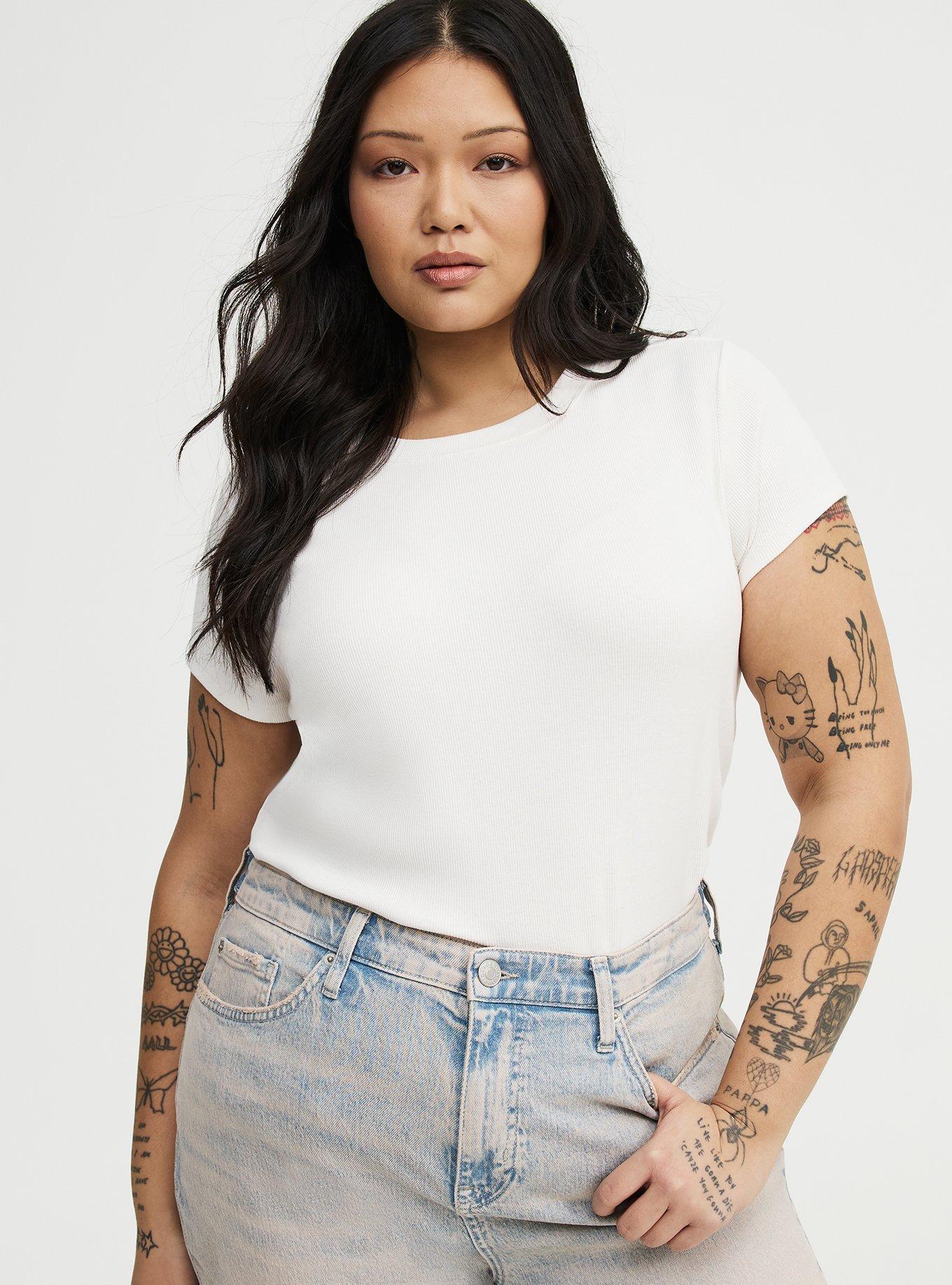 Heritage Rib Crew Tee, WHISPER WHITE, alternate