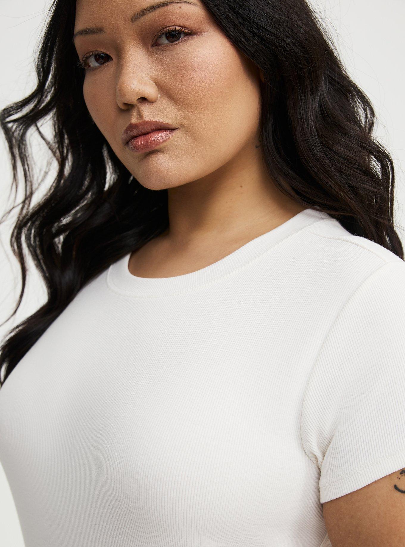 Heritage Rib Crew Tee, WHISPER WHITE, alternate