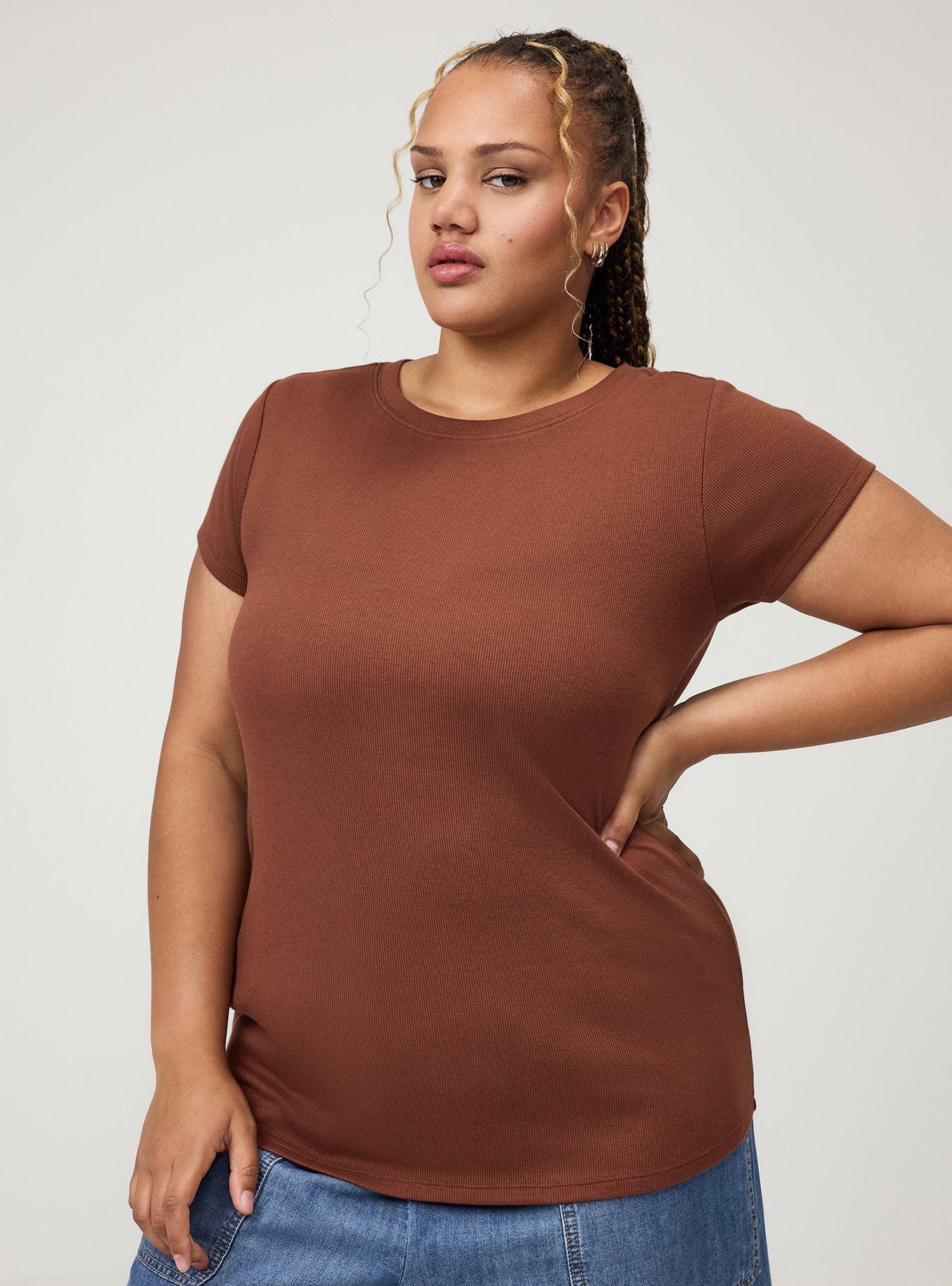Heritage Rib Crew Tee, CAPPUCCINO, hi-res