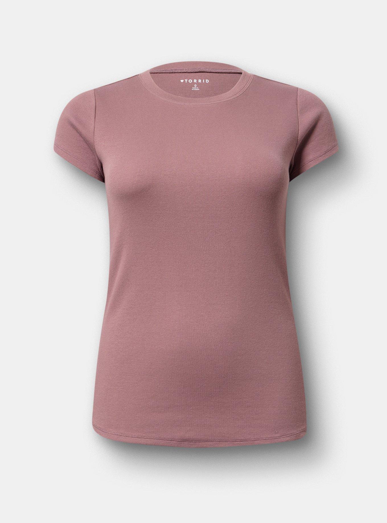 Heritage Rib Crew Tee, ROSE TAUPE, hi-res