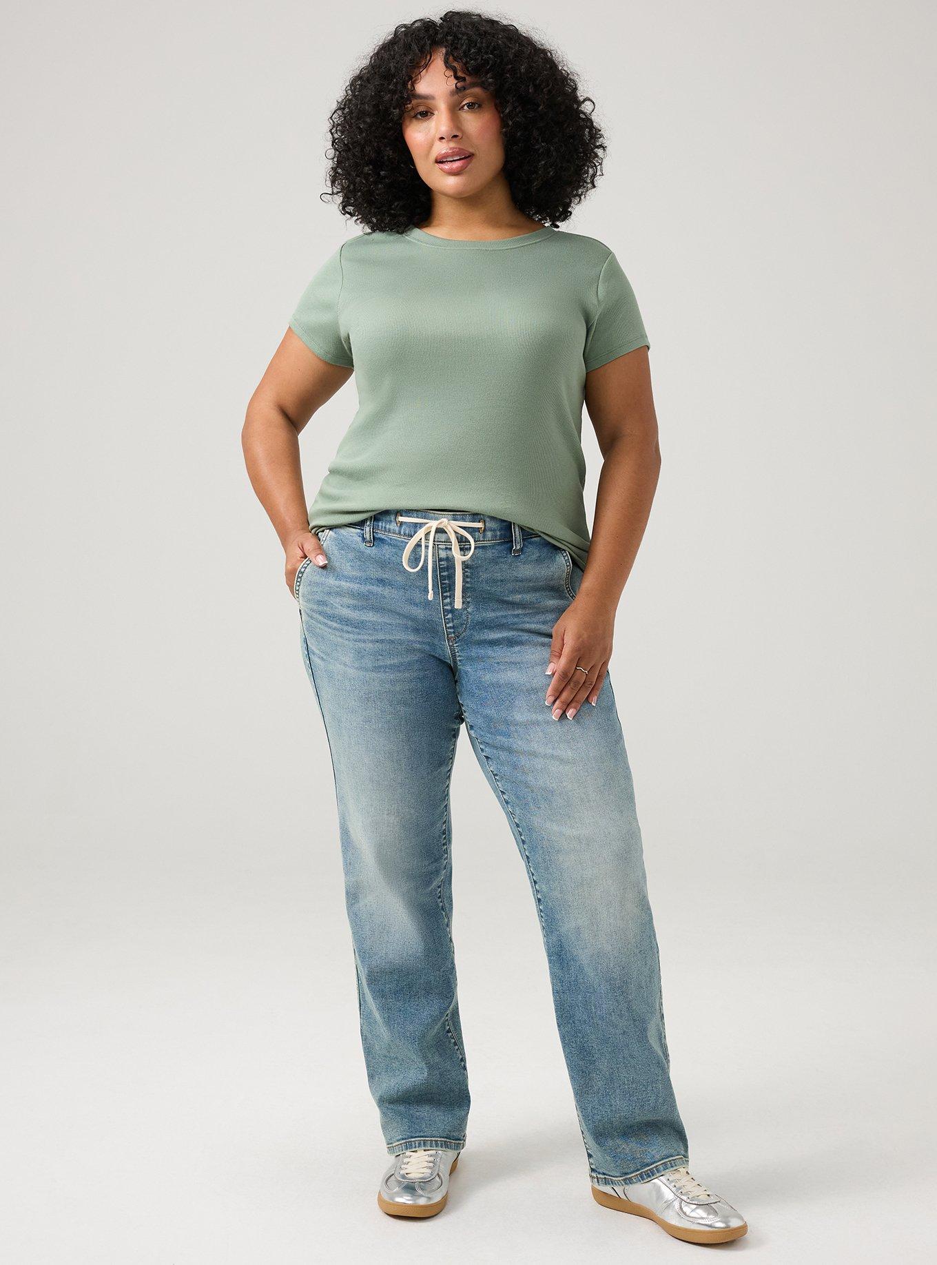 Heritage Rib Crew Neck Tee, HEDGE GREEN, alternate